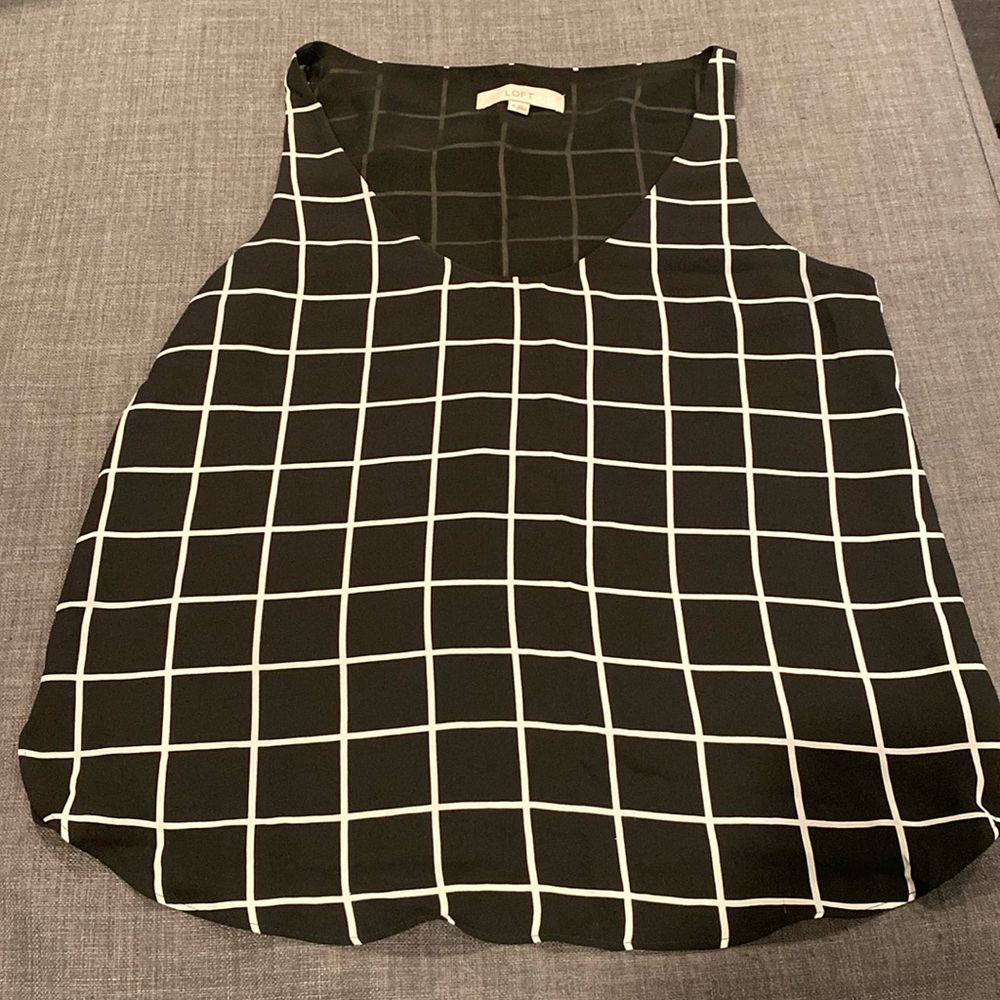 LOFT black and white top